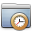 Graphite Stripped Folder Clock Icon 32x32 png